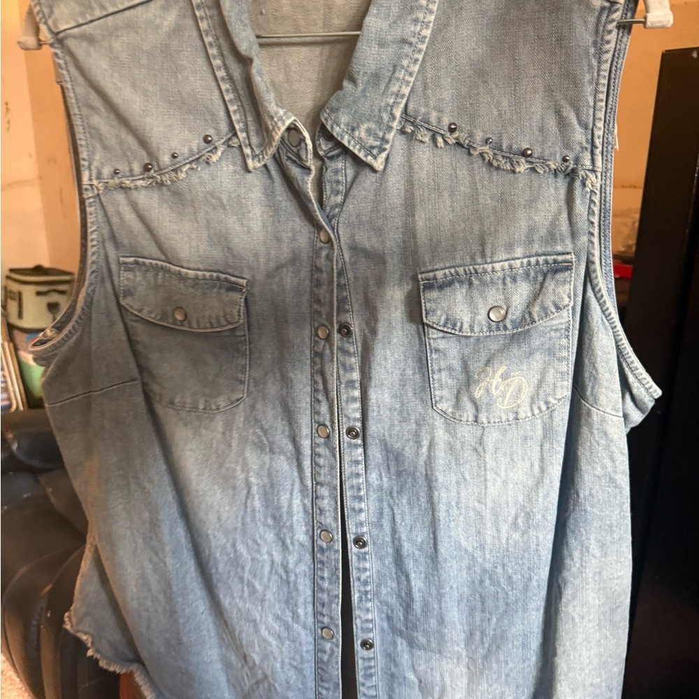 Harley-Davidson Light Blue Denim Tank Top